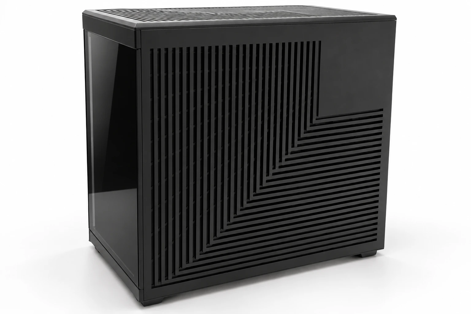 Opposite side of the same Midas system with patterned ventilation slats and dark concealed fans